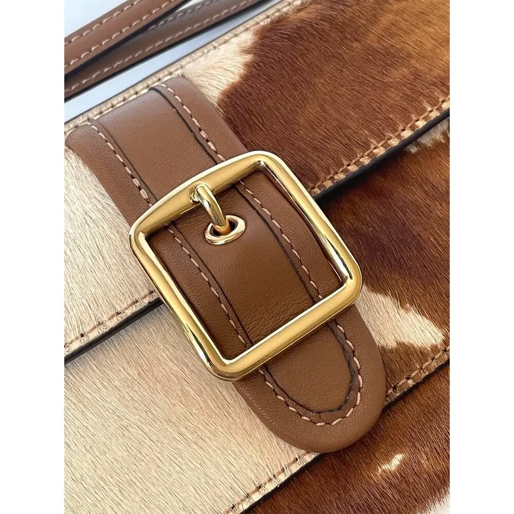 Coach Ashton Wristlet Haircalf Cow Print Leather Clutch CDY07